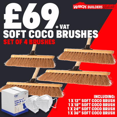 4 x Soft Coco Brush Set