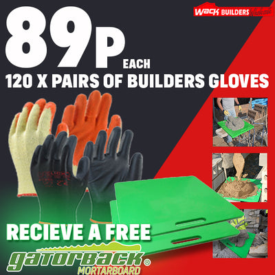 120 x Pairs of Builders Gloves (89p each)