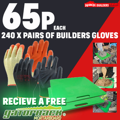 240 x Pairs of Builders Gloves (65p each)