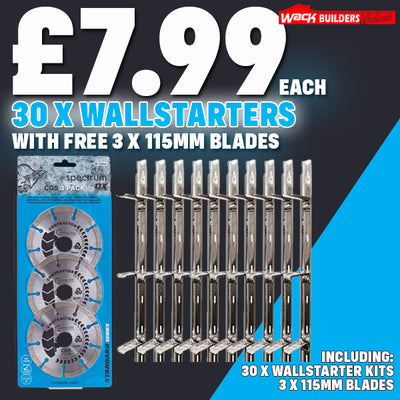 30 Wallstarters with Free 3 pack blades