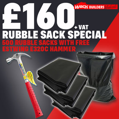 Rubble Sack 500 Pack (With E320C Hammer)